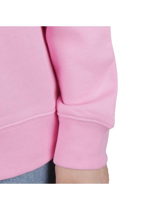 Box Logo Crew Neck Cotton Sweatshirt Pink - MSGM - BALAAN 8