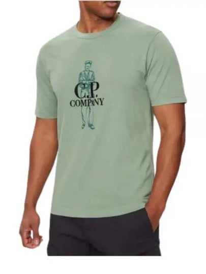 1020 Jersey British Sailor Short Sleeve T-Shirt Green - CP COMPANY - BALAAN 2