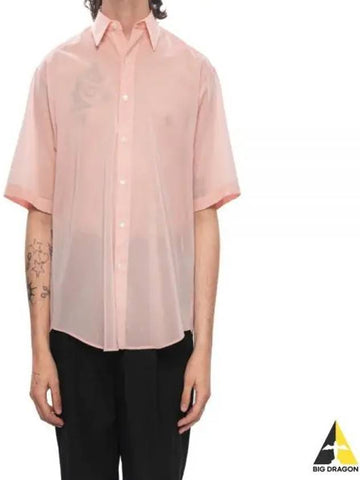 24 HARD TWIST FINX ORGANDY HALF SLEEVED SHIRT LIGHT PINK CHAMBRAY A24SS02VO sleeve - AURALEE - BALAAN 1