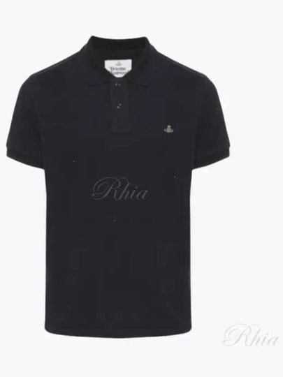 Classic ORB Logo Polo Shirt Navy - VIVIENNE WESTWOOD - BALAAN 2