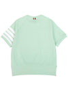 Women's Waffle 4 Bar Raglan Short Sleeve T-Shirt Light Green - THOM BROWNE - BALAAN 3