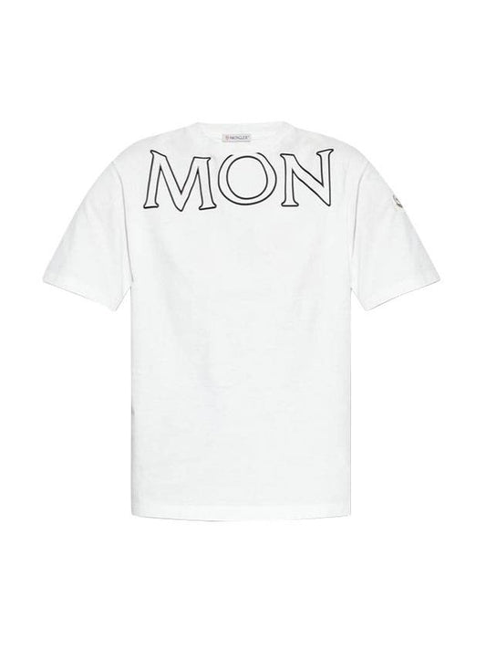 Logo Cotton Short Sleeve T-Shirt White - MONCLER - BALAAN 1