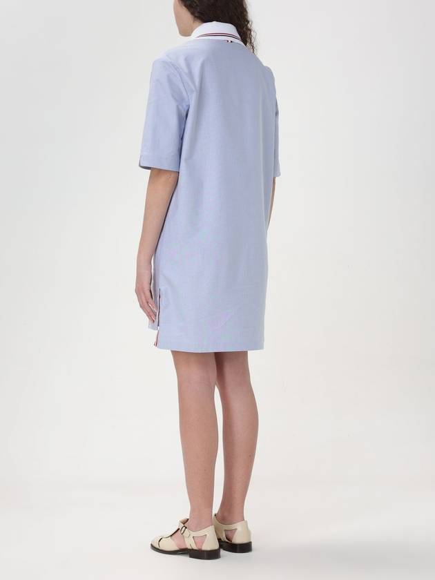 Cotton polo midi dress blue - THOM BROWNE - BALAAN 3