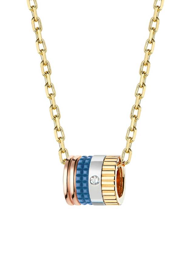 Quatre Blue Edition Mini Ring Pendant Necklace Gold - BOUCHERON - BALAAN 2