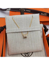 Mini Pop H Pendant Necklace Gold Marron Glace - HERMES - BALAAN 5