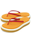 Women's Layered Flip Flops Red Orange - TORY BURCH - BALAAN 2