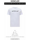 8C00024 8390T 001 Logo Patch Round Short Sleeve T Shirt White Men s TLS - MONCLER - BALAAN 2