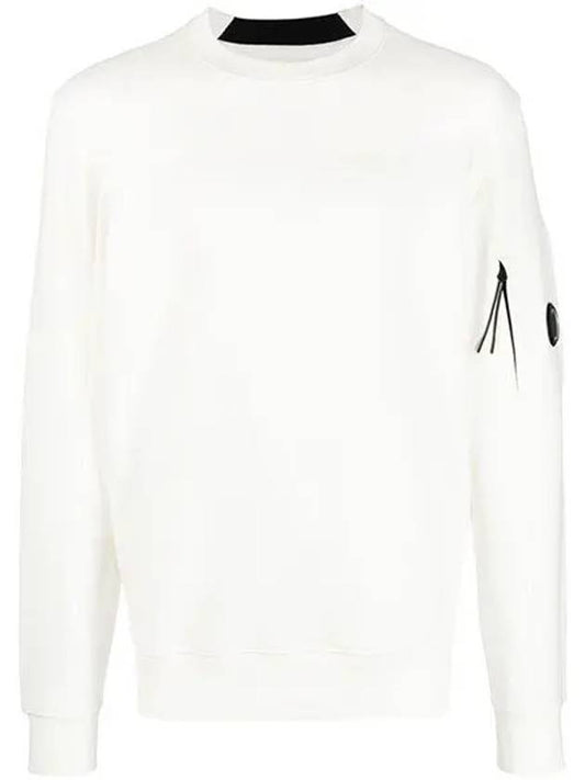 Diagonal Raised Fleece Sweatshirt White - CP COMPANY - BALAAN 2