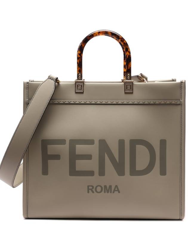 Sunshine Logo Medium Tote Bag Light Green - FENDI - BALAAN 2