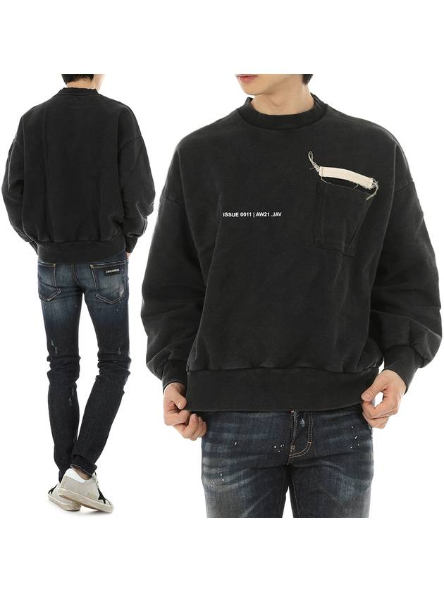 Low Badge Logo Print Sweatshirt Black - VAL KRISTOPHER - BALAAN 2