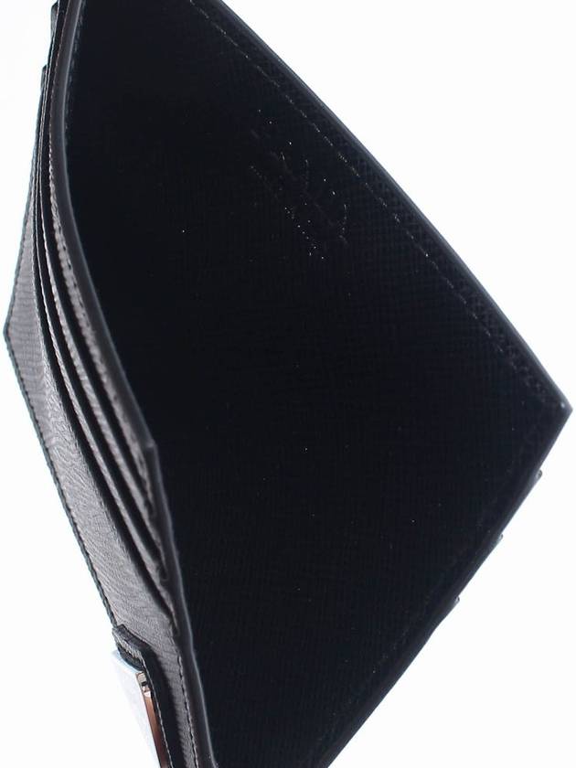 Triangle Logo Saffiano Card Wallet Black - PRADA - BALAAN 4