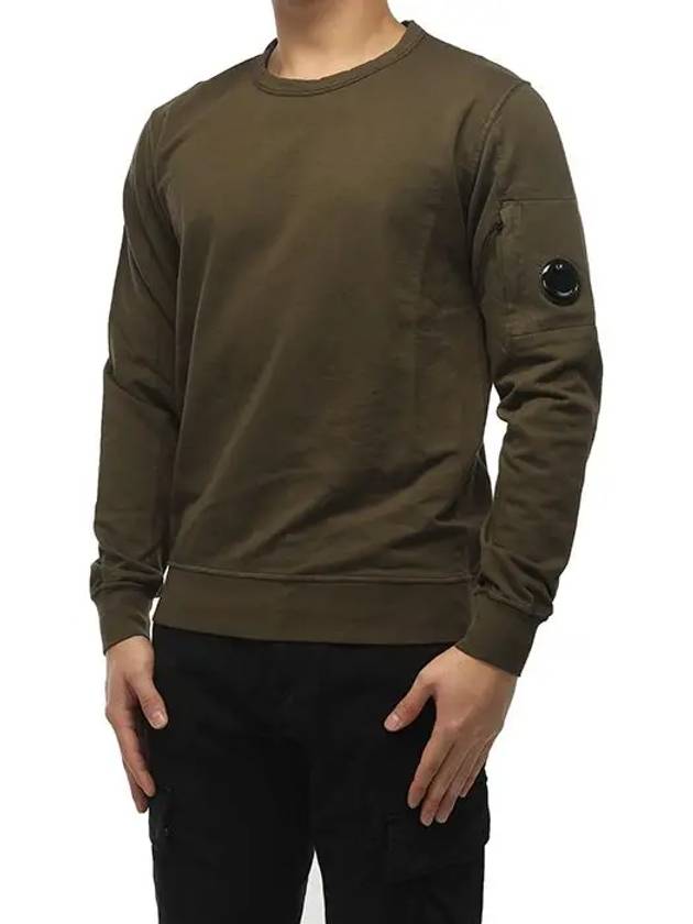 Lens Wappen Khaki Sweatshirt 09CMSS001A 002246G - CP COMPANY - BALAAN 3