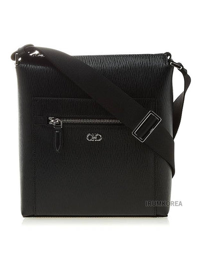 Men's Gancini Cross Bag Black - SALVATORE FERRAGAMO - BALAAN 2