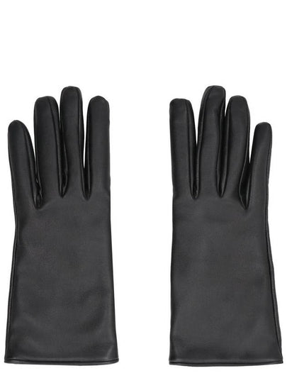 Cassandra Lambskin Cashmere Short Gloves Black - SAINT LAURENT - BALAAN 2