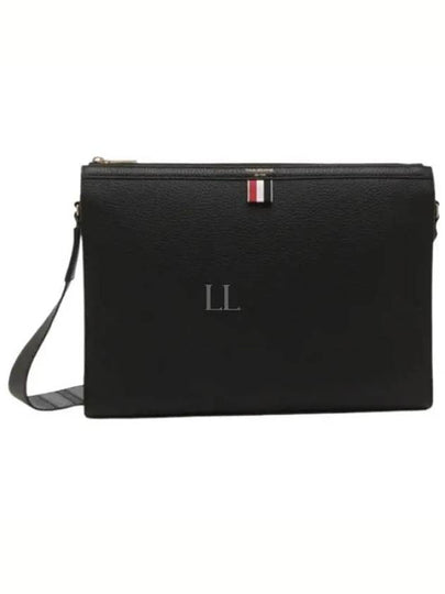 4-Bar Leather Shoulder Bag Black - THOM BROWNE - BALAAN 2