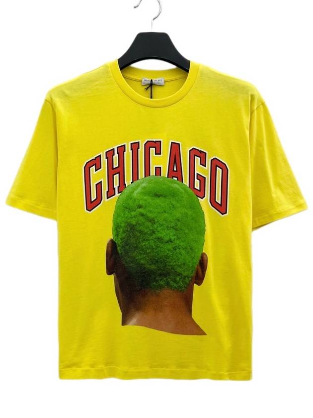 Chicago Graphic Printed Crew Neck Short Sleeve T-Shirt Yellow - IH NOM UH NIT - BALAAN 2