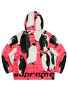 Penguins Hooded Fleece Jacket Pink - SUPREME - BALAAN 5