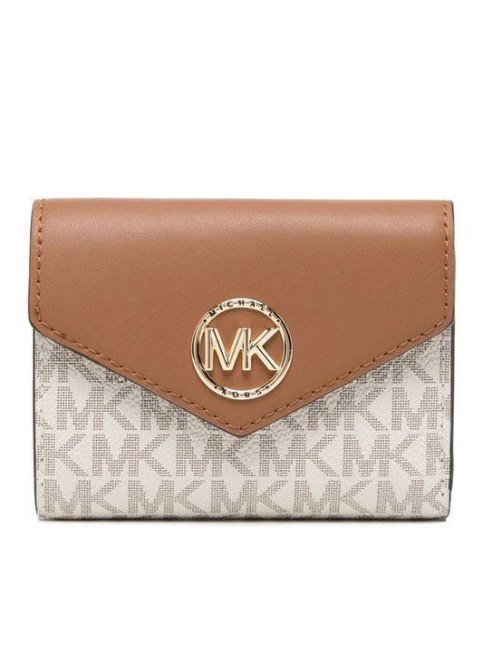 Carmen Medium Half Wallet Vanilla - MICHAEL KORS - BALAAN.