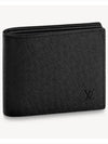 Men's Amerigo Logo Leather Half Wallet Black - LOUIS VUITTON - BALAAN 2