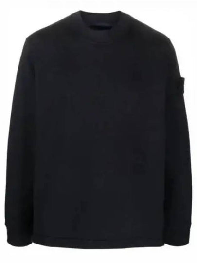 Ghost Piece Cotton Jersey Crew Neck Sweatshirt Navy - STONE ISLAND - BALAAN 2