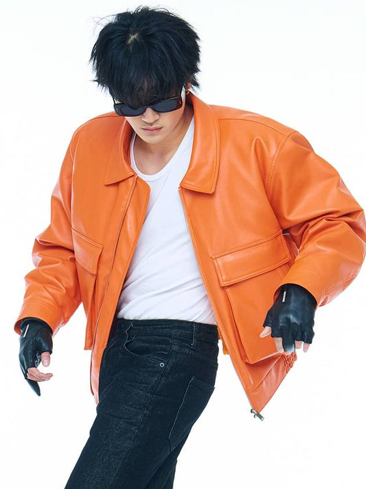 Riders Bomber Bomber Jacket Orange - C WEAR BY THE GENIUS - BALAAN 2