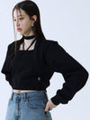 Women's Bolero Layer Long Sleeve T-Shirt Black - NOTKNOWING - BALAAN 2