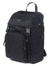 Re-Nylon Saffiano Leather Backpack Black - PRADA - BALAAN 3