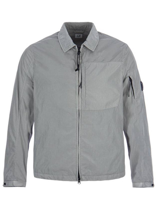 Lens Wappen Chrome R Overshirt Jacket Gray - CP COMPANY - BALAAN 1