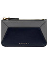 Color Block Zipper Card Wallet Navy - MARNI - BALAAN 2