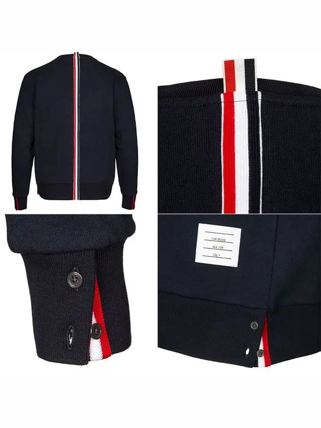 Center Back Stripe Crewneck Sweatshirt Navy - THOM BROWNE - BALAAN 9