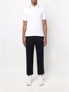 Classic Pique Stripe Short Sleeve Polo Shirt White - THOM BROWNE - BALAAN 3