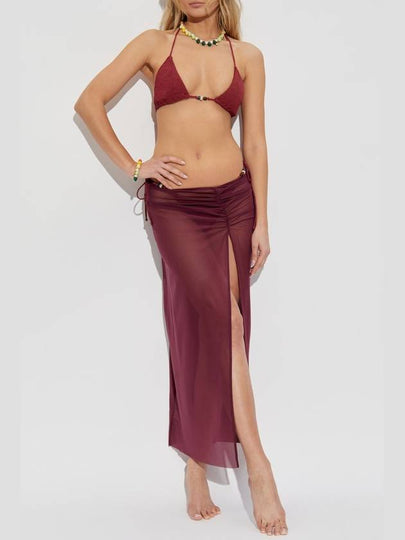 Bond-Eye Beach Skirt Claudia Maxi, Women's, Burgundy - BOND-EYE - BALAAN 2