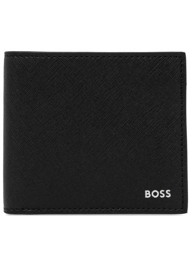 Saffiano Leather Bi-Fold Wallet Black - HUGO BOSS - BALAAN 1