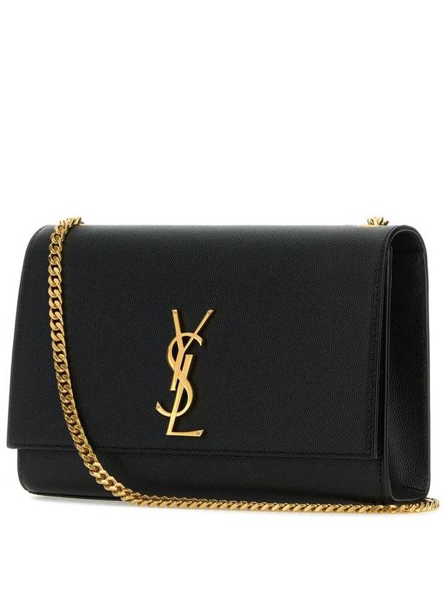 Monogram Kate Chain Gold Hardware Medium Cross Bag Black - SAINT LAURENT - BALAAN 3