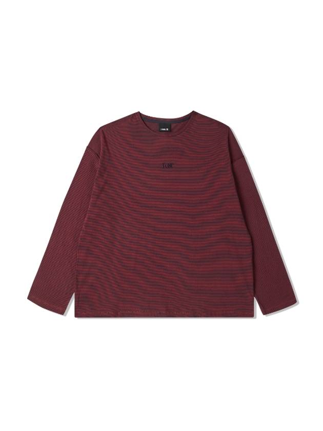 Stripe Long Sleeve T-Shirt Red - VAEKCIE - BALAAN 1