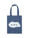 Lou Logo Denim Tote Bag Washed Indigo - A.P.C. - BALAAN 2