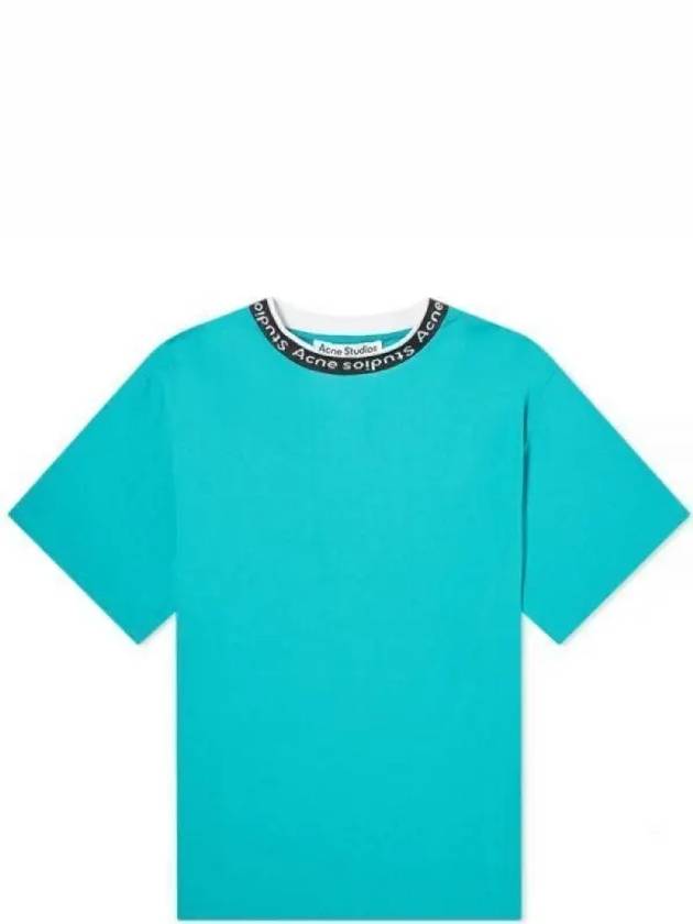 Men's Logo Rib T-Shirt Fun Green - ACNE STUDIOS - BALAAN.