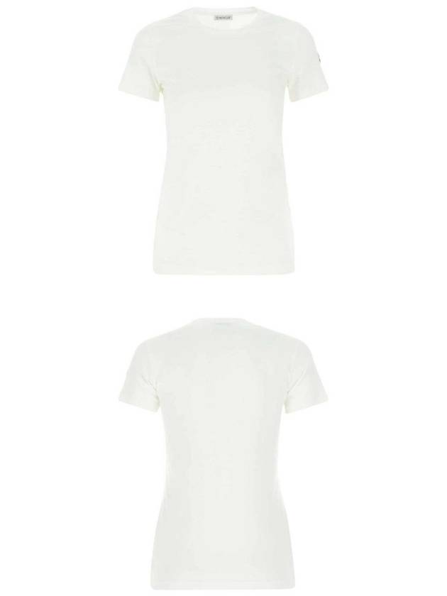 Cotton Logo Patch Short Sleeve T-Shirt White - MONCLER - BALAAN 5