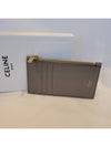grained calfskin zipped compact card wallet - CELINE - BALAAN.