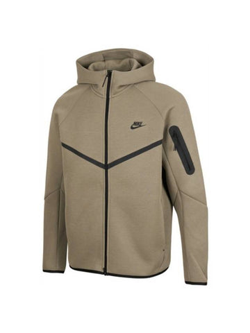 Tech Fleece Zip Up Hoodie Light Army - NIKE - BALAAN 1