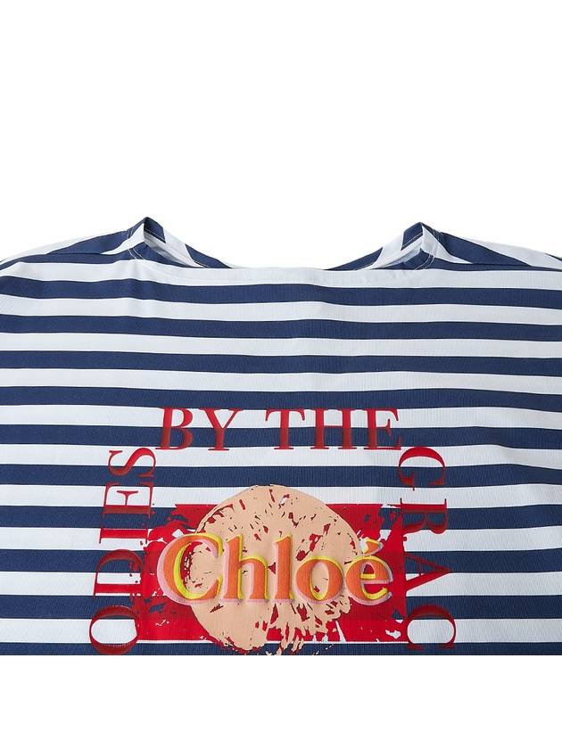 Striped Long Sleeve T-Shirt Navy - CHLOE - BALAAN 4