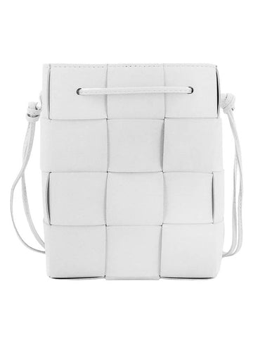 Intrecciato Cassette Small Bucket Bag White - BOTTEGA VENETA - BALAAN 1