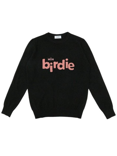 Graphic crew neck long sleeve knit BLACK - MONBIRDIE GOLF - BALAAN 2