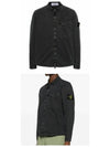 Old Treatment Garment Dyed Overshirt Jacket Charcoal - STONE ISLAND - BALAAN 5