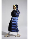 Women's Paradise Blue Yellow Long Coat WPW009BY21 - WOODPECKER - BALAAN 5