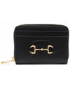 Horsebit Zipper Card Wallet Black - GUCCI - BALAAN 3