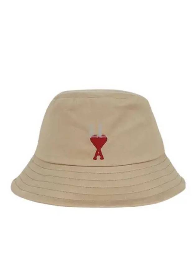 De Coeur Embroidered Bucket Hat Sand - AMI - BALAAN 2