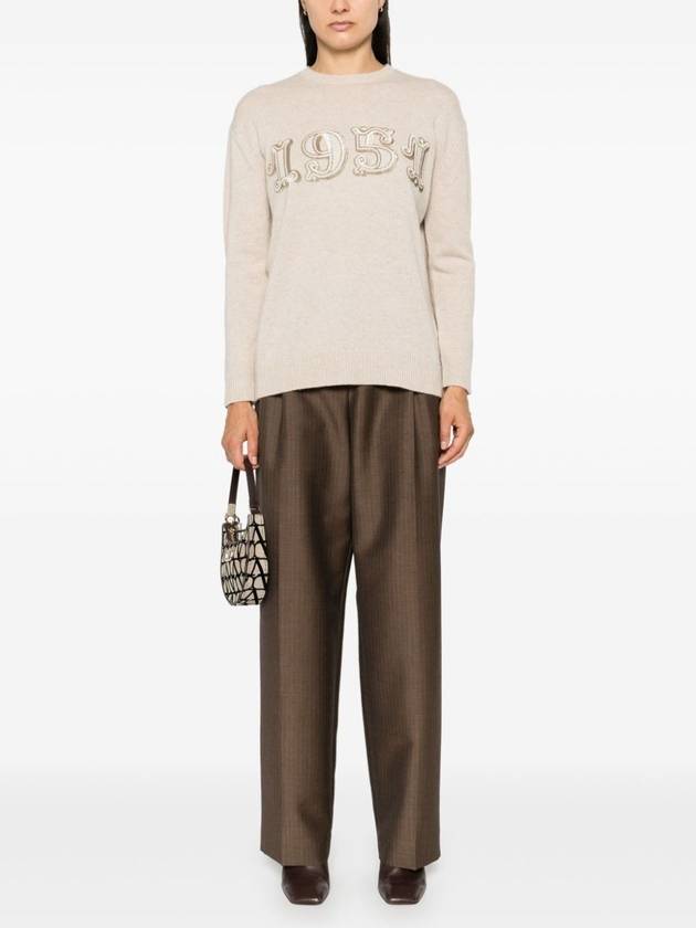 Plata crew neck knit top beige - MAX MARA - BALAAN 4