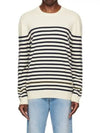 Bobby Striped Wool Knit Top Black Ivory - A.P.C. - BALAAN 2