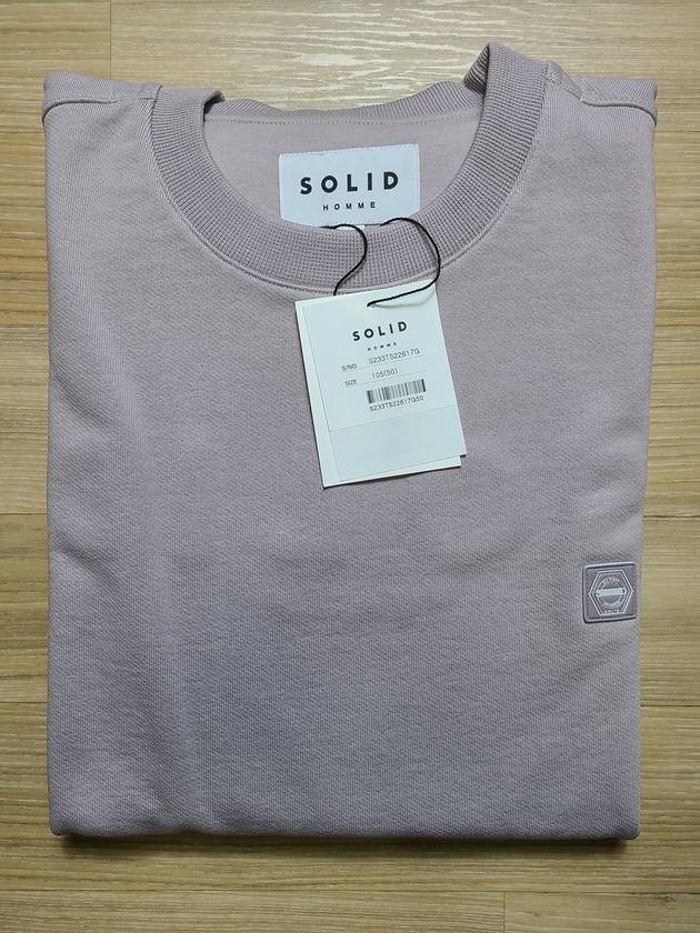 Solid Embroidery Sweatshirt Grey - SOLID HOMME - BALAAN 5